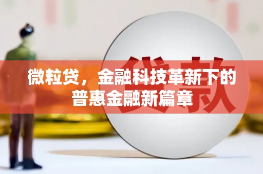 浔阳微粒贷，金融科技革新下的普惠金融新篇章