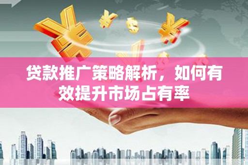 浔阳贷款推广策略解析，如何有效提升市场占有率