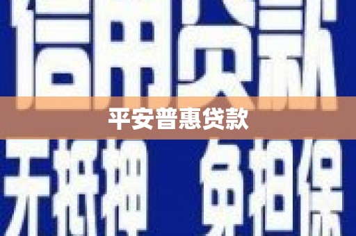 浔阳平安普惠贷款