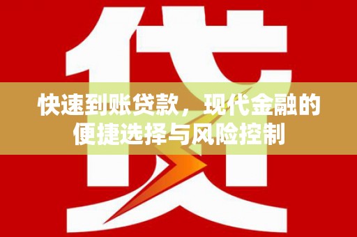 浔阳快速到账贷款，现代金融的便捷选择与风险控制