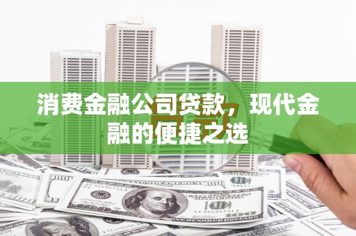 浔阳消费金融公司贷款，现代金融的便捷之选
