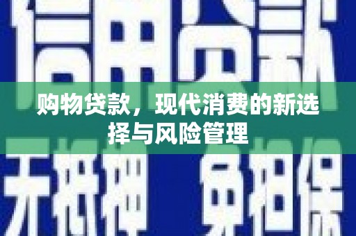浔阳购物贷款，现代消费的新选择与风险管理