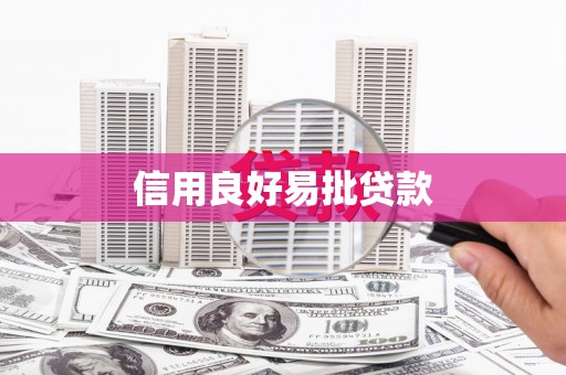 浔阳信用良好易批贷款
