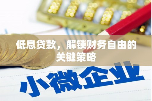 浔阳低息贷款，解锁财务自由的关键策略