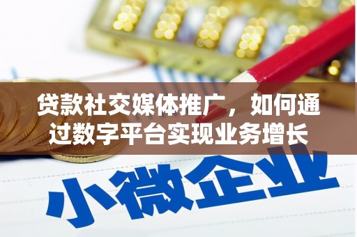 浔阳贷款社交媒体推广，如何通过数字平台实现业务增长