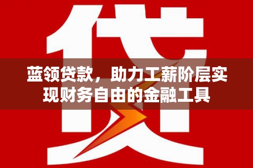浔阳蓝领贷款，助力工薪阶层实现财务自由的金融工具