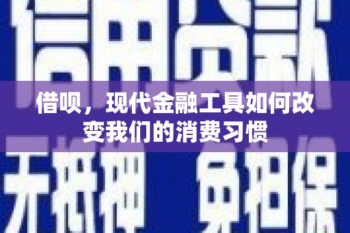 浔阳借呗，现代金融工具如何改变我们的消费习惯