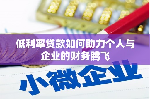 浔阳低利率贷款如何助力个人与企业的财务腾飞