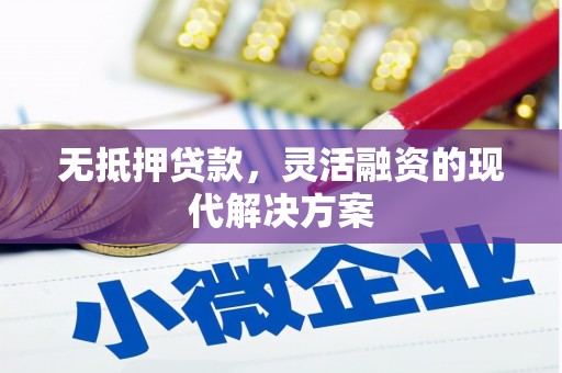 浔阳无抵押贷款，灵活融资的现代解决方案